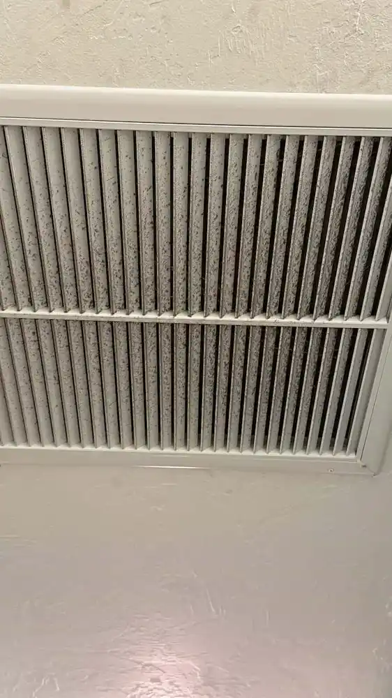 Air vent detail cleaning before cleaning