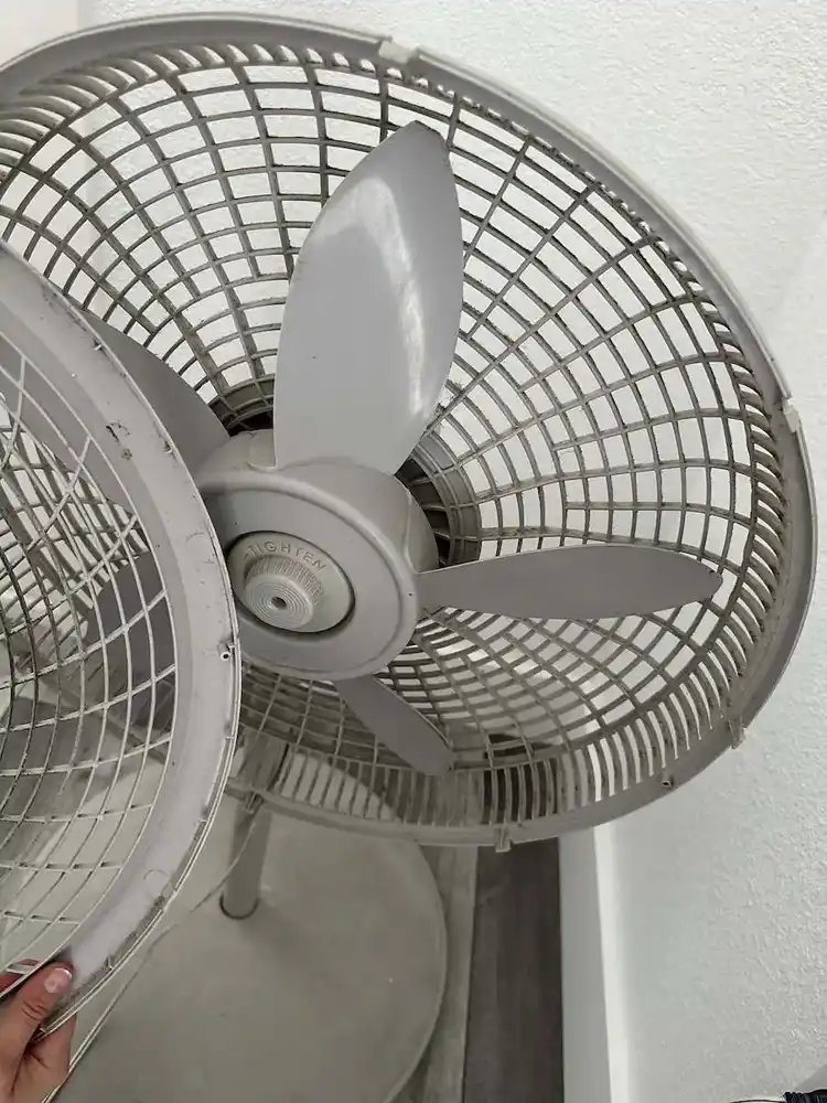 Fan blade detail cleaning after cleaning
